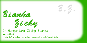 bianka zichy business card